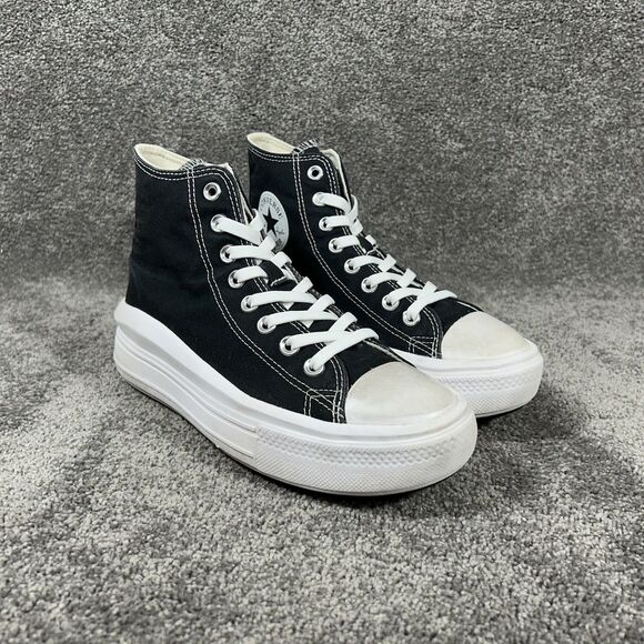 Converse CT All Star Move Hi 568497C Women’s Sz 8 Black Casual Platform Shoes - Picture 2 of 12